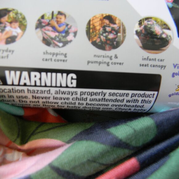 New Go by Goldbug 4-in-1 Infinity Scarf & Nursing Cover - Floral CAR CANOPY - Picture 4 of 4